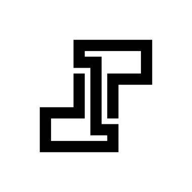 dip harfi logo tasarım vektörü