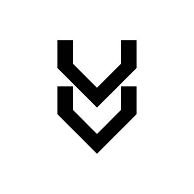 VV harf logo tasarım vektörü