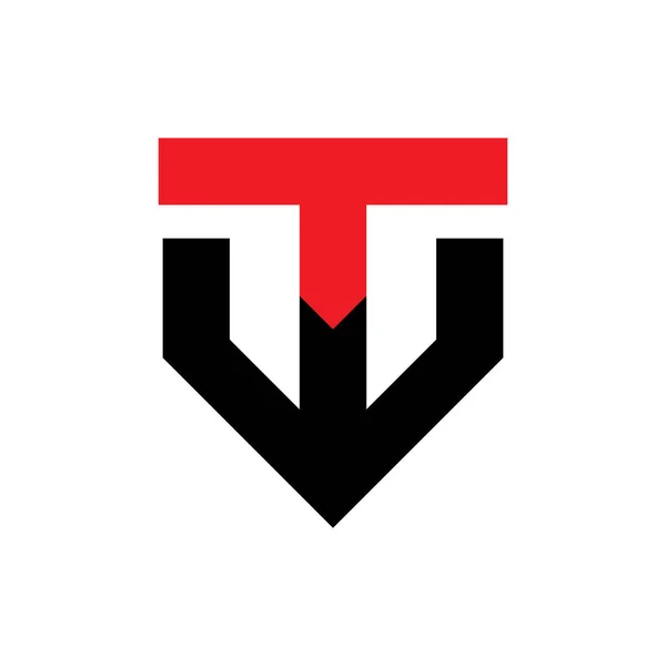 TW harf logo tasarım vektörlü kalkan