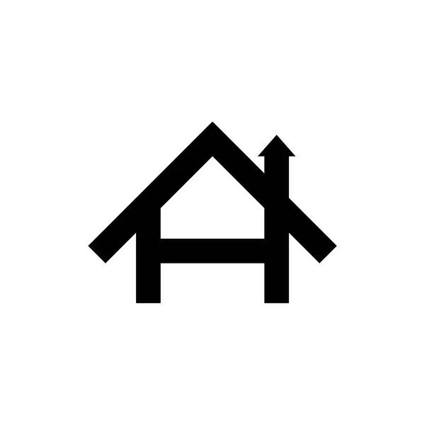 Casa Com Letra Letra Seta Para Cima Logotipo Vetor Design — Vetor de Stock