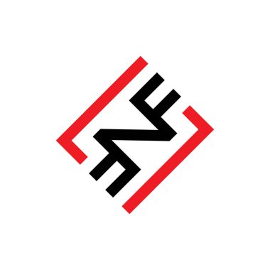 FNF harf logo tasarım vektörü