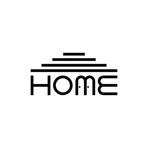 Home Bokstav Logotyp Design Vektor — Stock vektor