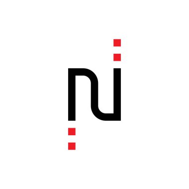 N Harfi Logo Tasarım Vektörü