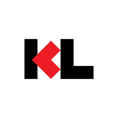 KL harf logo tasarım vektörü