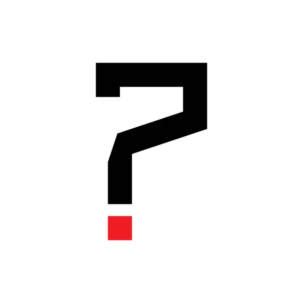 Pergunta Mark Vetor Design Logotipo —  Vetores de Stock