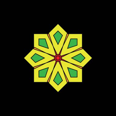 İslami dekorasyon çizgisi sanat modeli tasarım vektörü