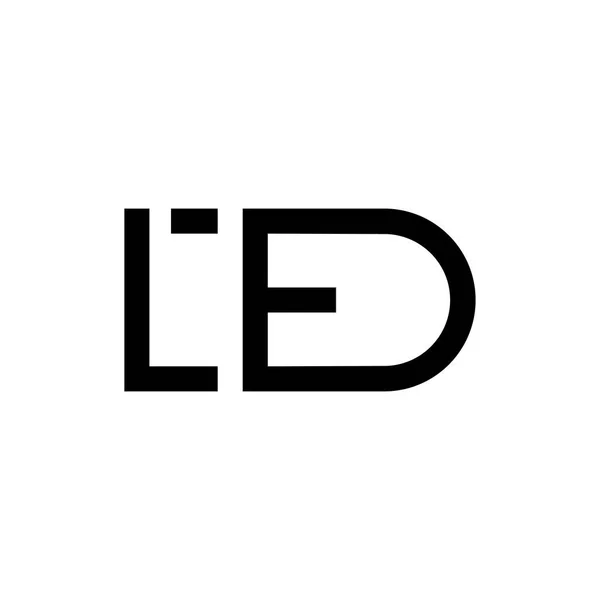 Led Bokstav Lampa Logo Design Vektor — Stock vektor