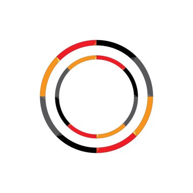 Döner daire logo tasarım vektörü