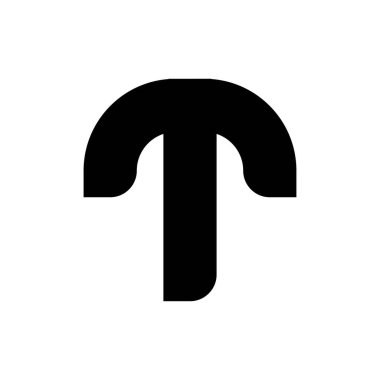 T Harfi Logo Tasarım Vektörü