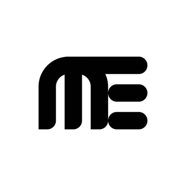 ME harfi logo tasarım vektörü