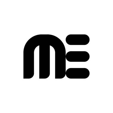 ME harfi logo tasarım vektörü