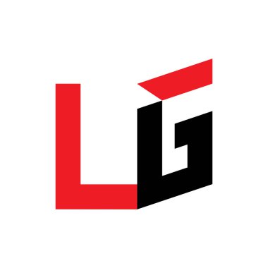 LG harfi logo tasarım vektörü