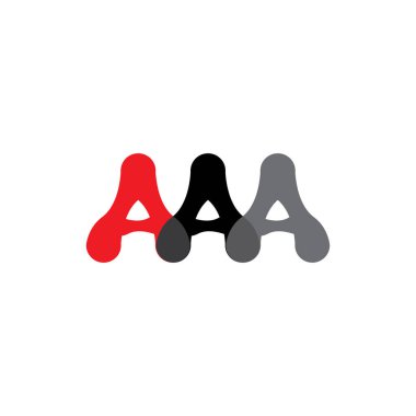 Üç A harfi, AAA harf logo tasarım vektörü