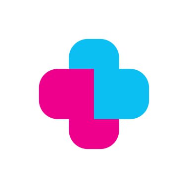 Artı tıbbi logo tasarım vektörü