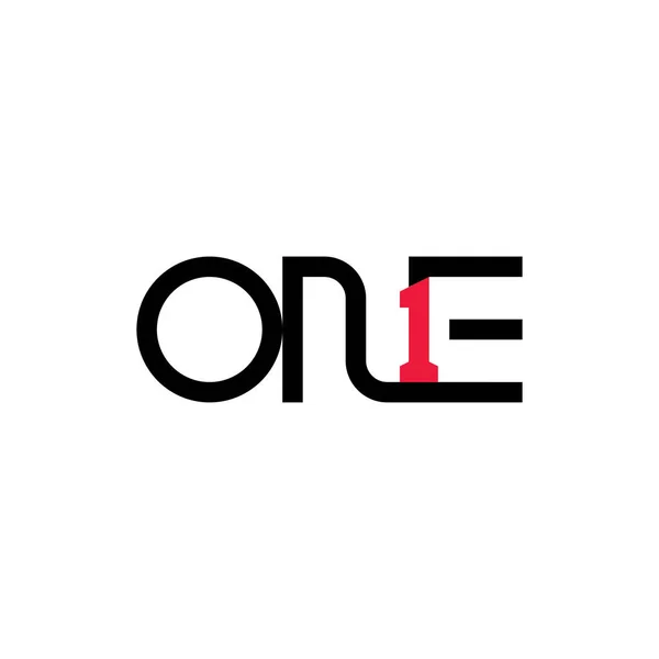 One Літера Вектором Дизайну Логотипу Векторна Графіка