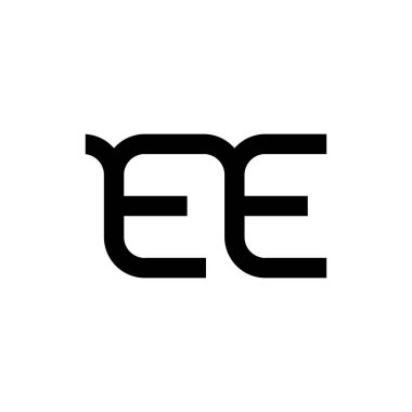 E harfi logo tasarım vektörü