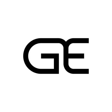 GE harfi logo tasarım vektörü