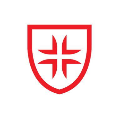 Artı logo tasarım vektörlü kalkan