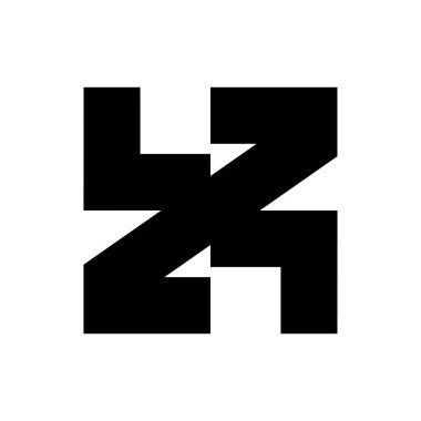 LZ harfi logo tasarım vektörü