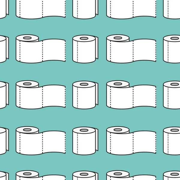 Rulla toalettpapper sömlöst mönster — Stock vektor