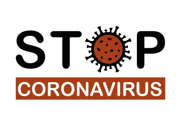 Stoppa corona virus typografi info grafisk — Stock vektor