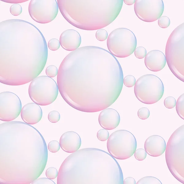 Bezešvé vzor barevné mýdlo bublina pozadí — Stockový vektor