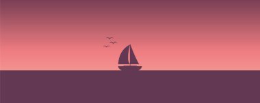 Denizdeki yat yelkenlisi