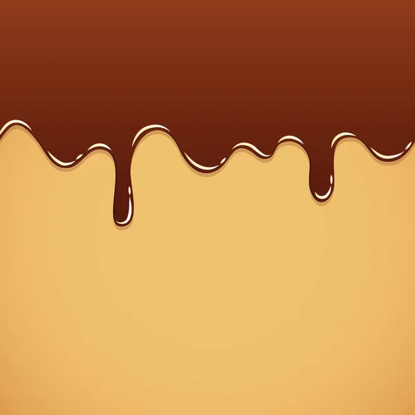 달콤 한 녹는 초콜릿 아이싱의 배경 — 스톡 벡터