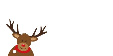 Fotokopi alanı olan şirin geyik Noel tasarımı afişi