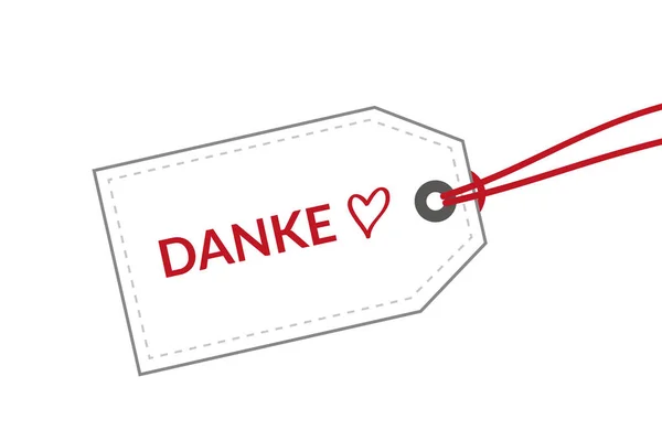 Witte promotie label tag dank u — Stockvector