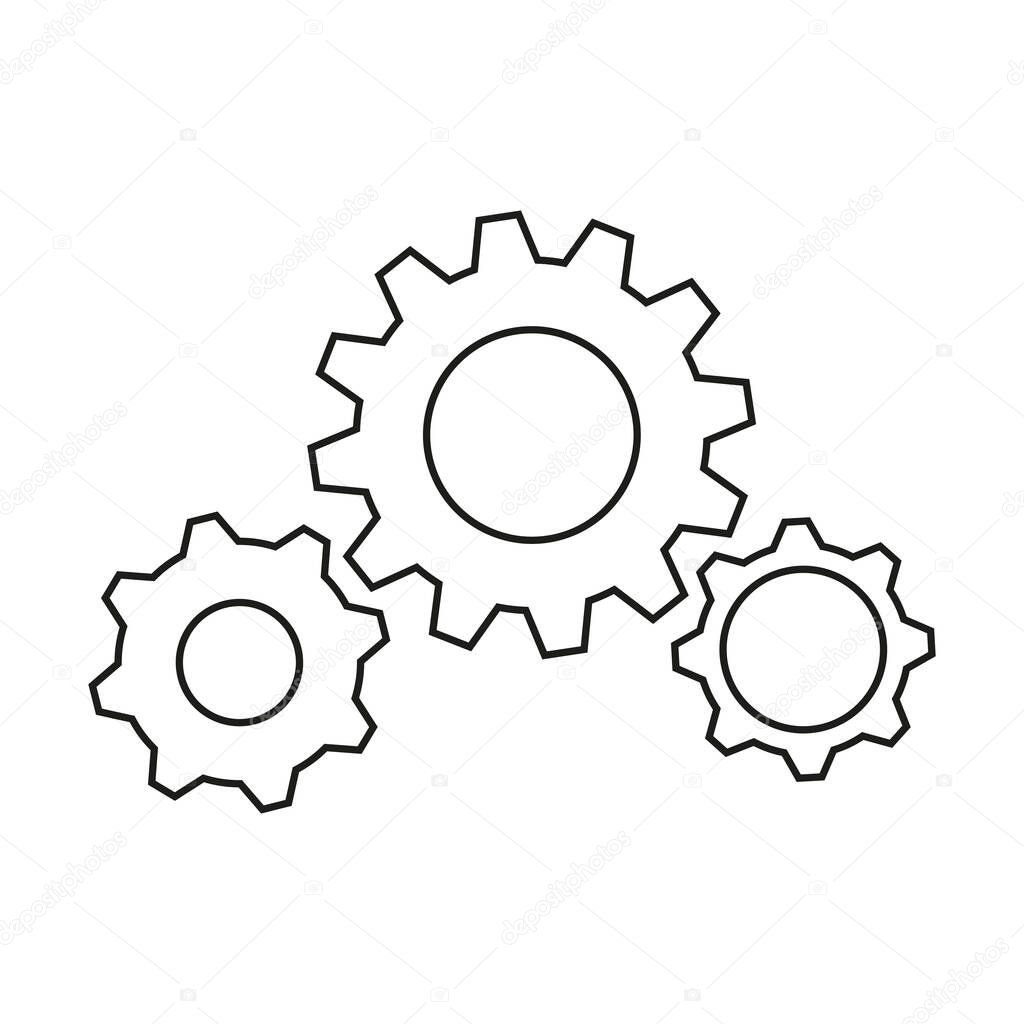 set of gears business symbol teamwork