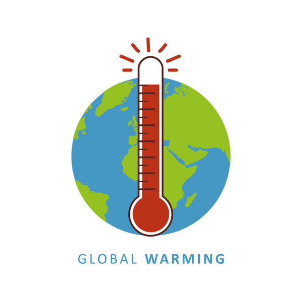 термометр и земля глобального потепления
