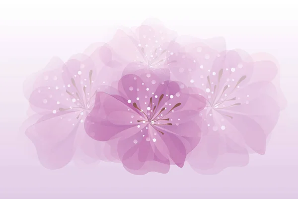 Rosa brillante lila flor fondo — Vector de stock