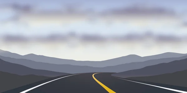 Çöl manzarasında asfalt yol — Stok Vektör