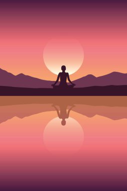 Göl kenarında arabuluculuk yapan huzuru.