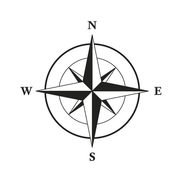 основной розы компаса ветра изолированы на белом фоне