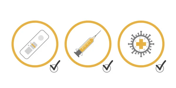 ドイツの3G Covid-19ルールは予防接種と回復をテストしました — ストックベクタ
