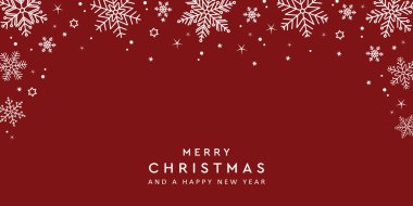 Yılbaşı kar taneleri sınır izole vektör çizimi