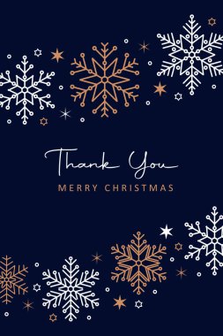 Kar taneleri vektör illüstrasyonlu Noel tebrik kartı