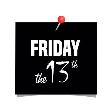 13. Cuma kağıt üzerinde kırmızı iğne vektör çizimi