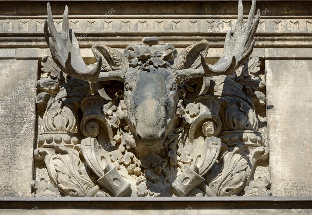 Altorelievo on Gate wall in Stallhof in Dresden, Germany