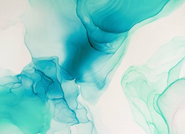 Soyut çağdaş sanat sıvısı. Alkol mürekkebi renkleri saydam. Mermer kart sunumu, el ilanı, davetiye kartı. Beyaz arkaplanda ihale dekorasyonu izole edildi.