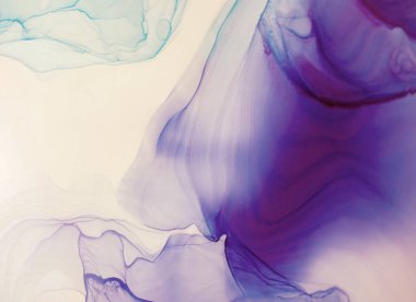 Alkol mürekkebi renkleri saydam. Soyut çağdaş sanat sıvısı. Mermer kart sunumu, el ilanı, davetiye kartı. Beyaz arkaplanda ihale dekorasyonu izole edildi. Tabloya yakın çekim.