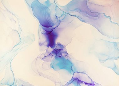 Alkol mürekkebi renkleri saydam. Soyut çağdaş sanat sıvısı. Mermer kart sunumu, el ilanı, davetiye kartı. Beyaz arkaplanda ihale dekorasyonu izole edildi. Tabloya yakın çekim.