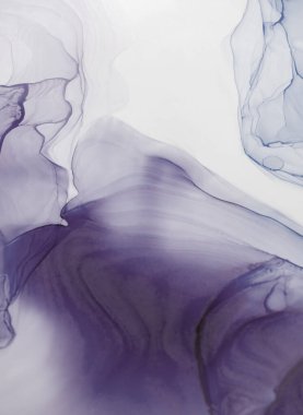 Alkol mürekkebi renkleri saydam. Soyut çağdaş sanat sıvısı. Mermer kart sunumu, el ilanı, davetiye kartı. Beyaz arkaplanda ihale dekorasyonu izole edildi. Tabloya yakın çekim.