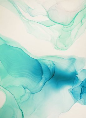 Soyut çağdaş sanat sıvısı. Alkol mürekkebi renkleri saydam. Mermer kart sunumu, el ilanı, davetiye kartı. Beyaz arkaplanda ihale dekorasyonu izole edildi.