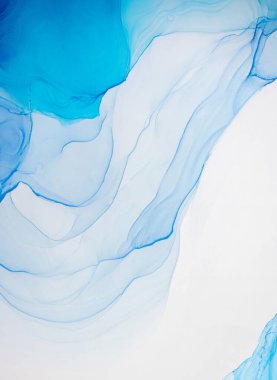 Soyut çağdaş sanat sıvısı. Alkol mürekkebi renkleri saydam. Mermer kart sunumu, el ilanı, davetiye kartı. Beyaz arkaplanda ihale dekorasyonu izole edildi.