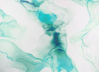 Soyut çağdaş sanat sıvısı. Alkol mürekkebi renkleri saydam. Mermer kart sunumu, el ilanı, davetiye kartı. Beyaz arkaplanda ihale dekorasyonu izole edildi.