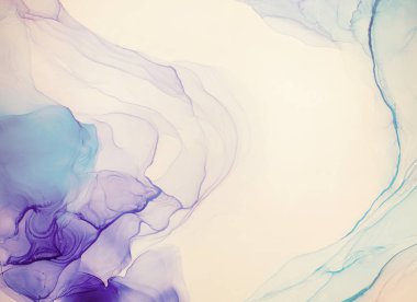 Soyut çağdaş sanat sıvısı. Alkol mürekkebi renkleri saydam. Mermer kart sunumu, el ilanı, davetiye kartı. Beyaz arkaplanda ihale dekorasyonu izole edildi.