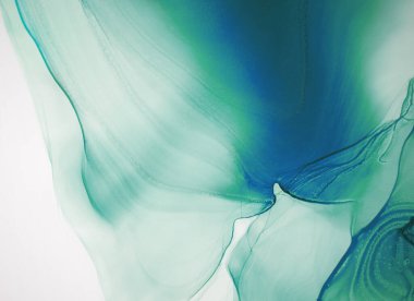 Soyut çağdaş sanat sıvısı. Alkol mürekkebi renkleri saydam. Mermer kart sunumu, el ilanı, davetiye kartı. Beyaz arkaplanda ihale dekorasyonu izole edildi.